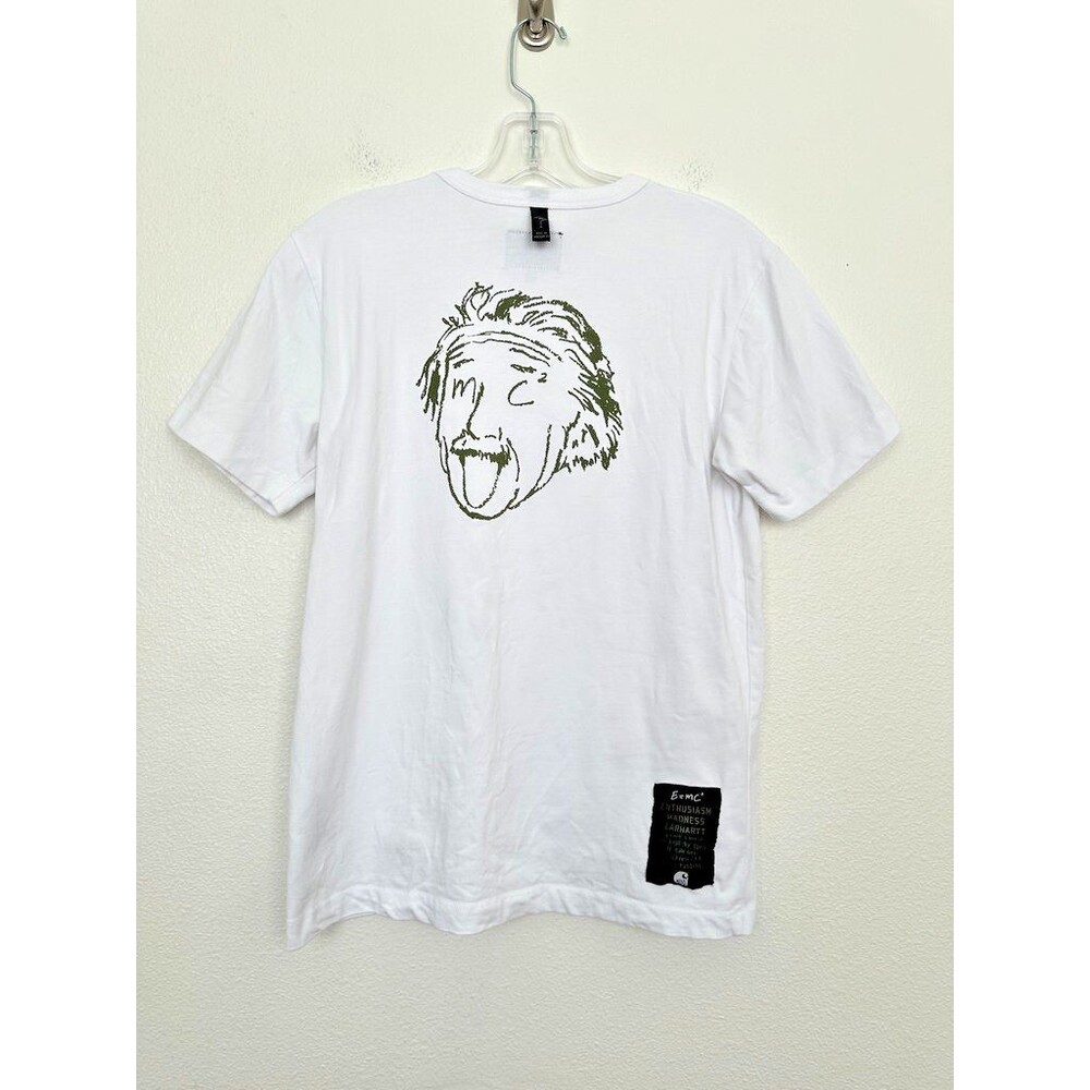 Carhartt x Madness Einstein Graphic T-Shirt White Green Streetwear Womens Medium